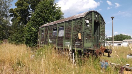 Dieser Wagen soll auf das Ausstellungsgleis  im Bf  Klosterbuch